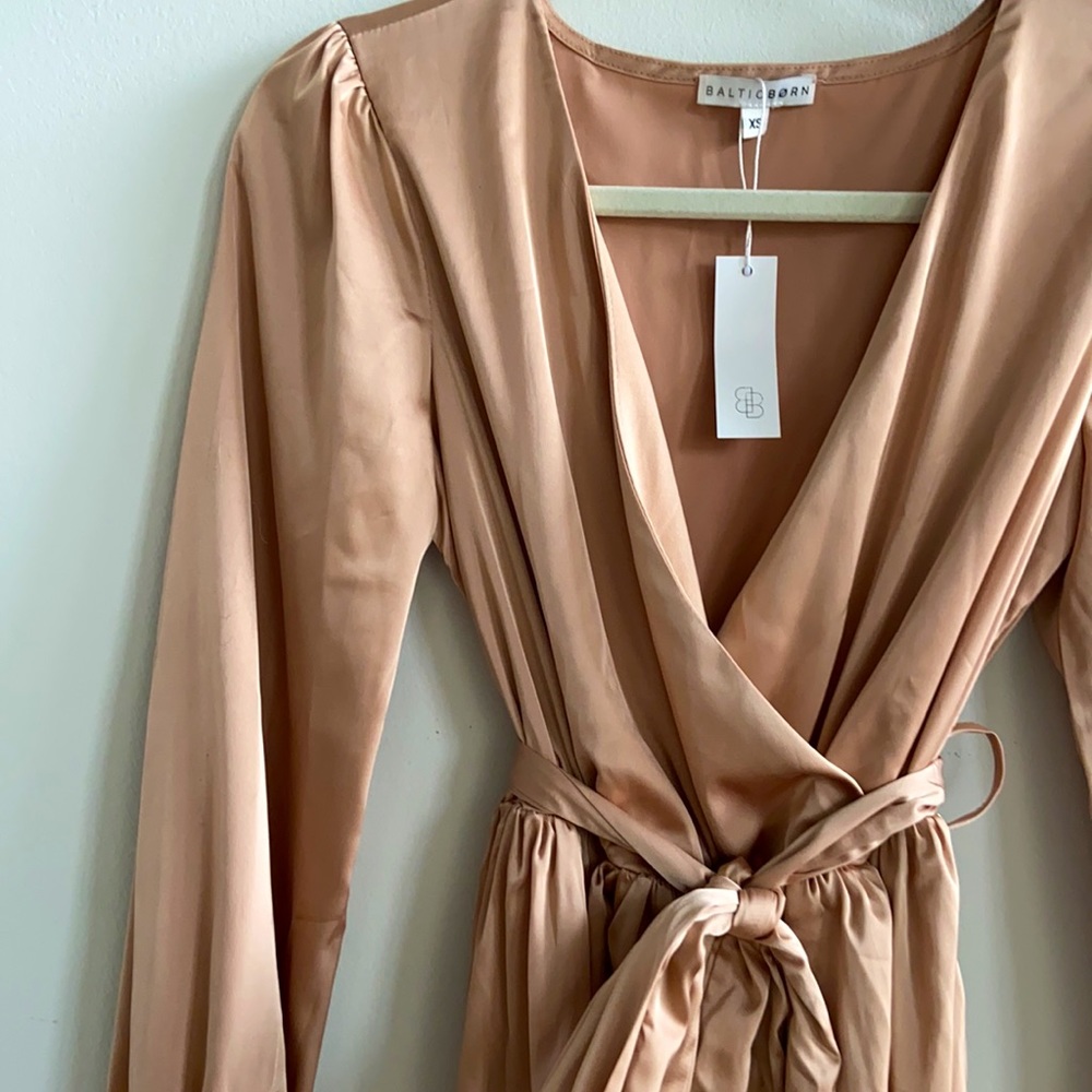 Baltic Born Champagne Silk Bridesmaid Dress